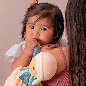 Текстильная кукла Kaloo "Chloé", в розовом платье, серия "Tendresse de Kaloo", 25 см